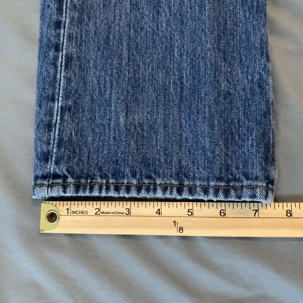 Levis 501 Jeans Mens 34x32 (33x29) Medium Wash‎ Blue Straight Button Fly Denim